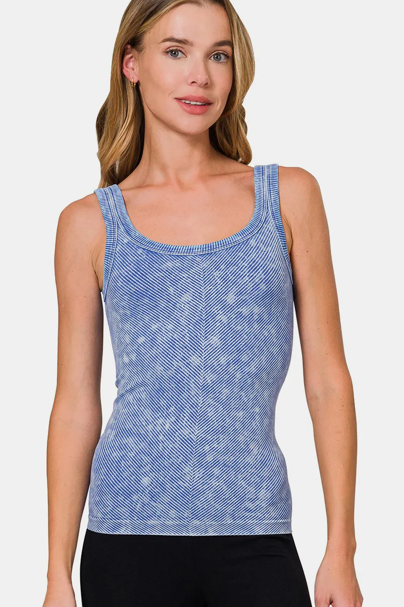 Ribbed Scoop Neck Tank, image 3