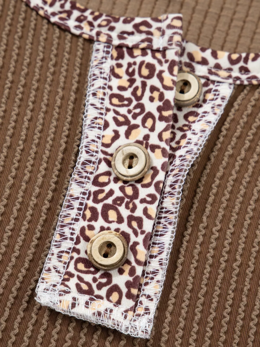 Leopard Trim Raglan Sleeve Top, image 11