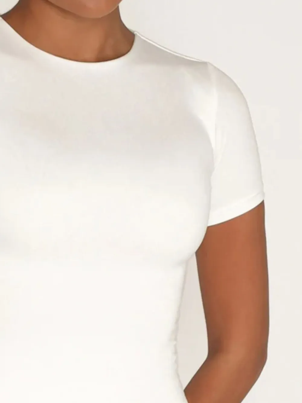 Round Neck Short Sleeve Swim Top, image 19