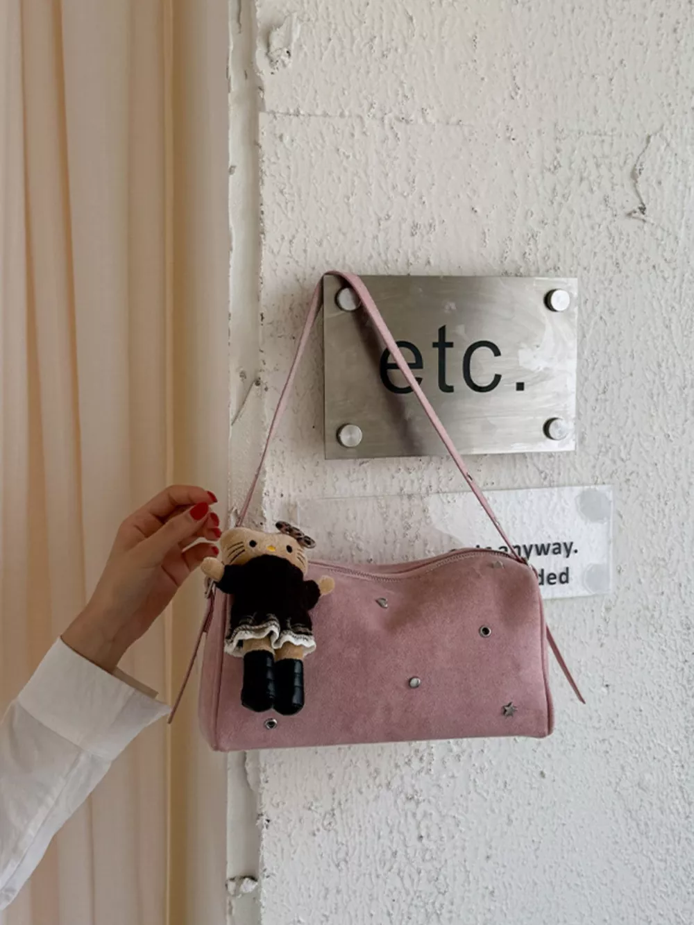 Studded Embellished Shoulder Bag