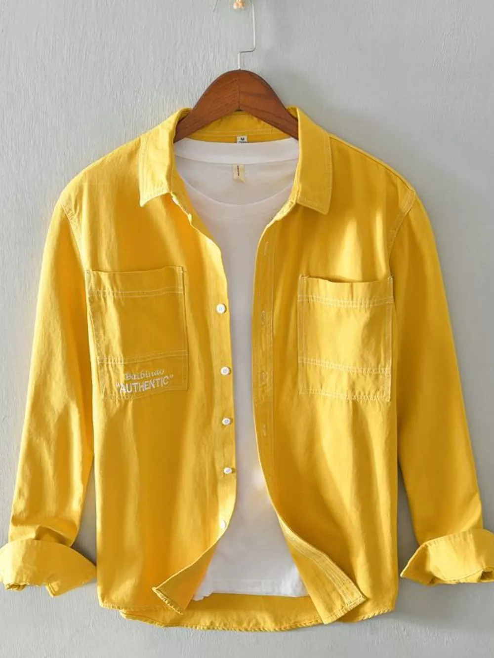 Men's Plus Size Button Up Long Sleeve Shirt, image 4