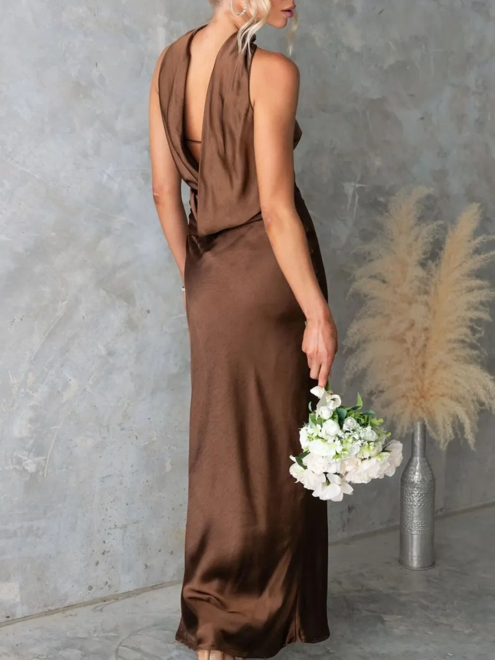 Satin Tube Maxi Dress, image 6