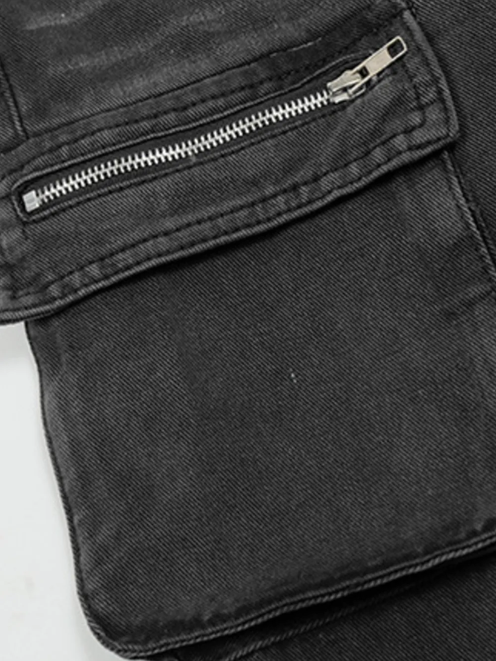 Men's Multi-Pocket Cargo Style Wide Leg Jeans, image 6