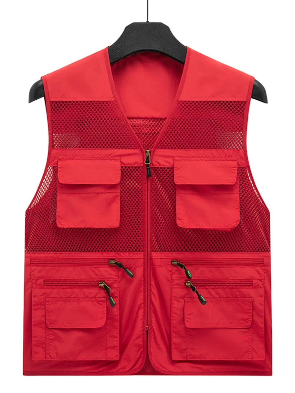 Men's Plus Size Zip Up Mesh Vest, image 8