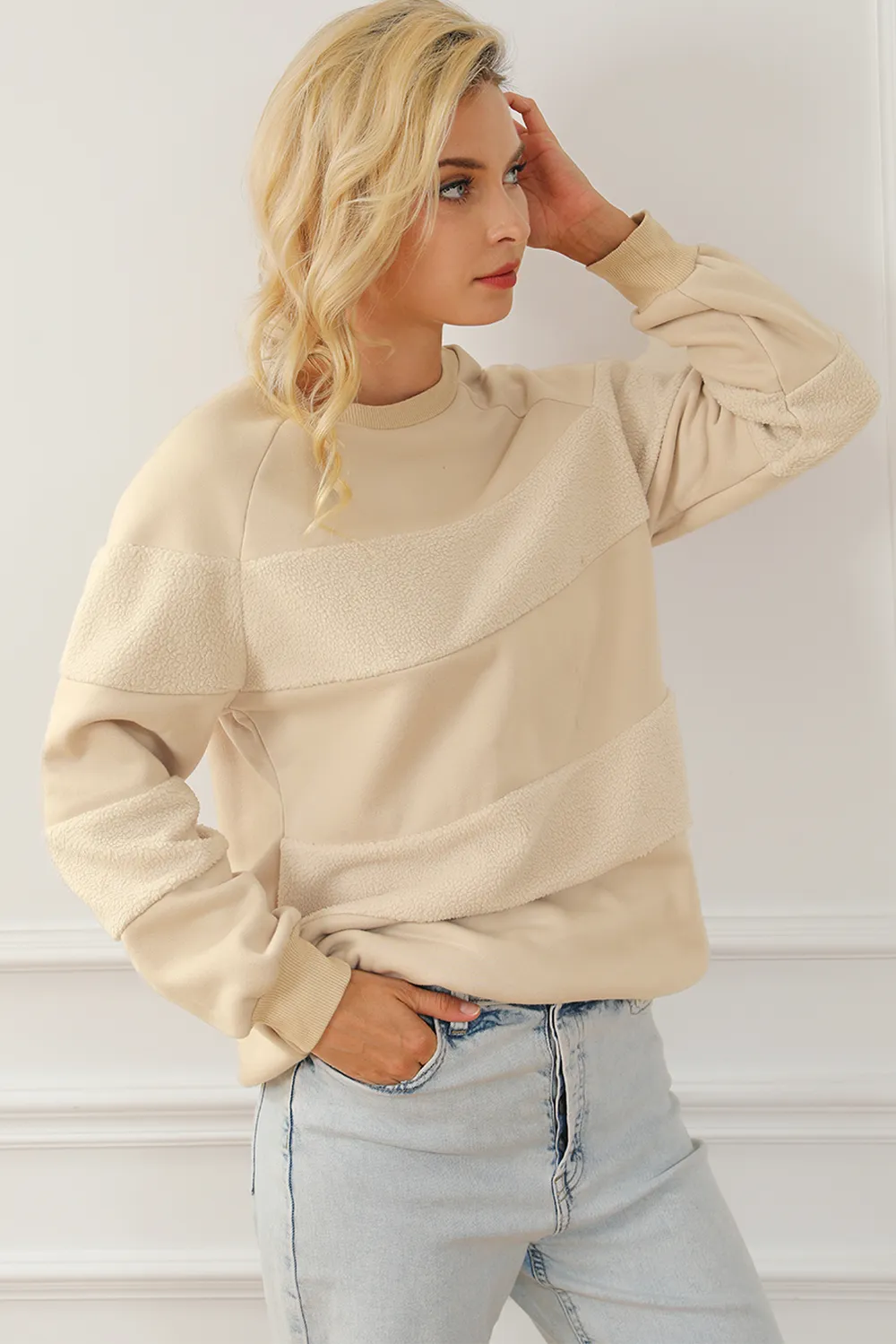Round Neck Raglan Sleeve Sweatshirt, image 11