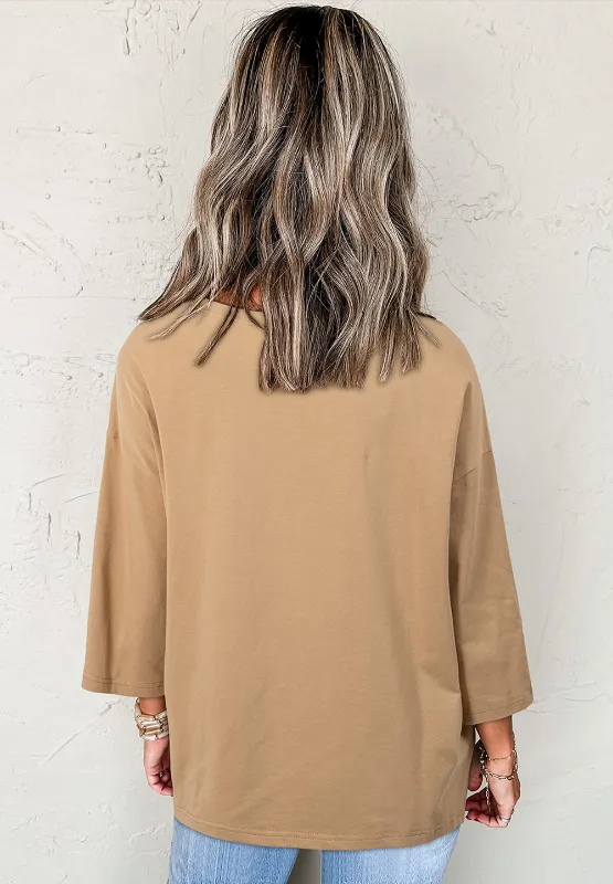 Star Applique Patch Round Neck T-Shirt, image 3