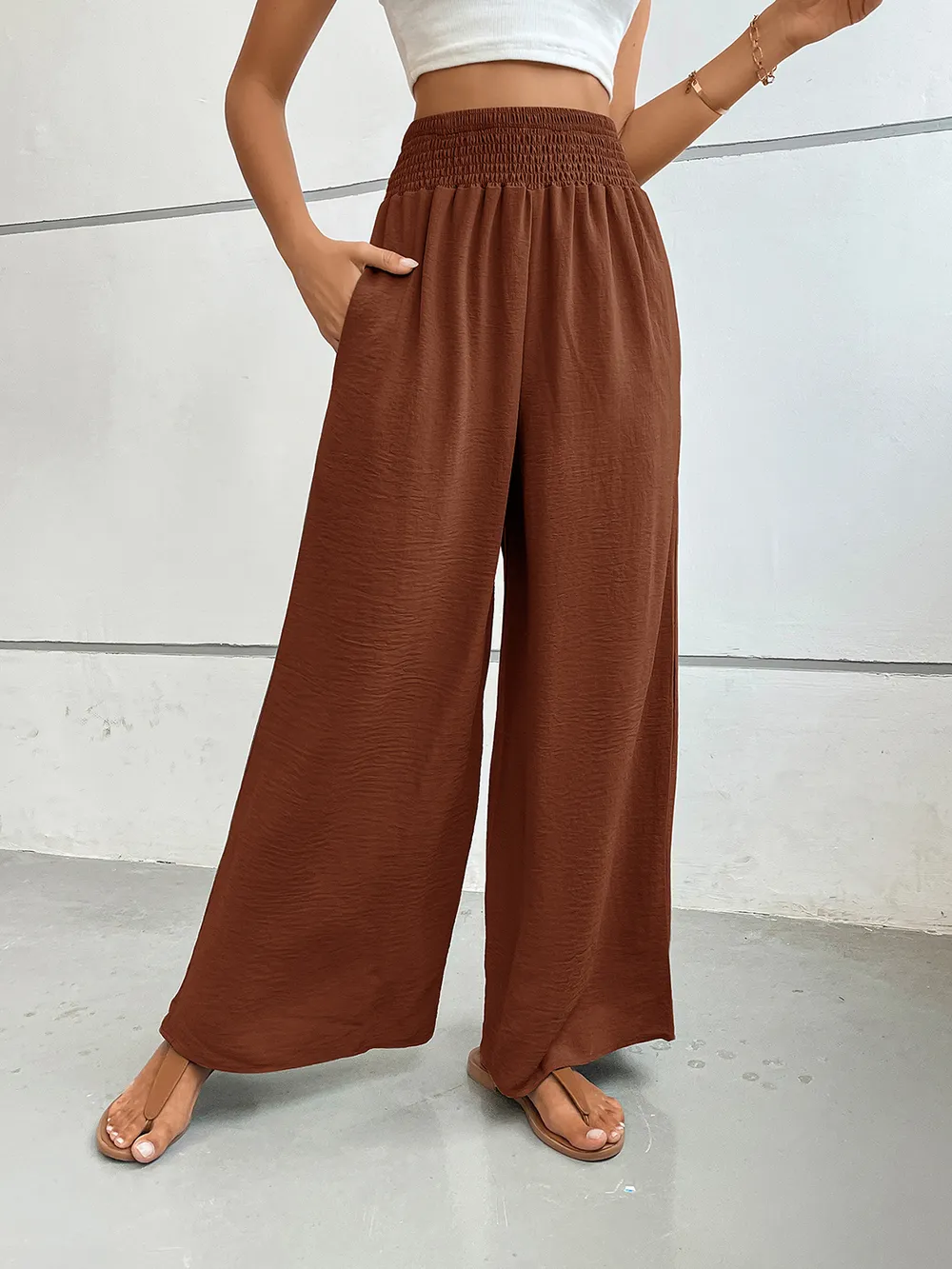 Wide Leg Pants with Pockets, image 19