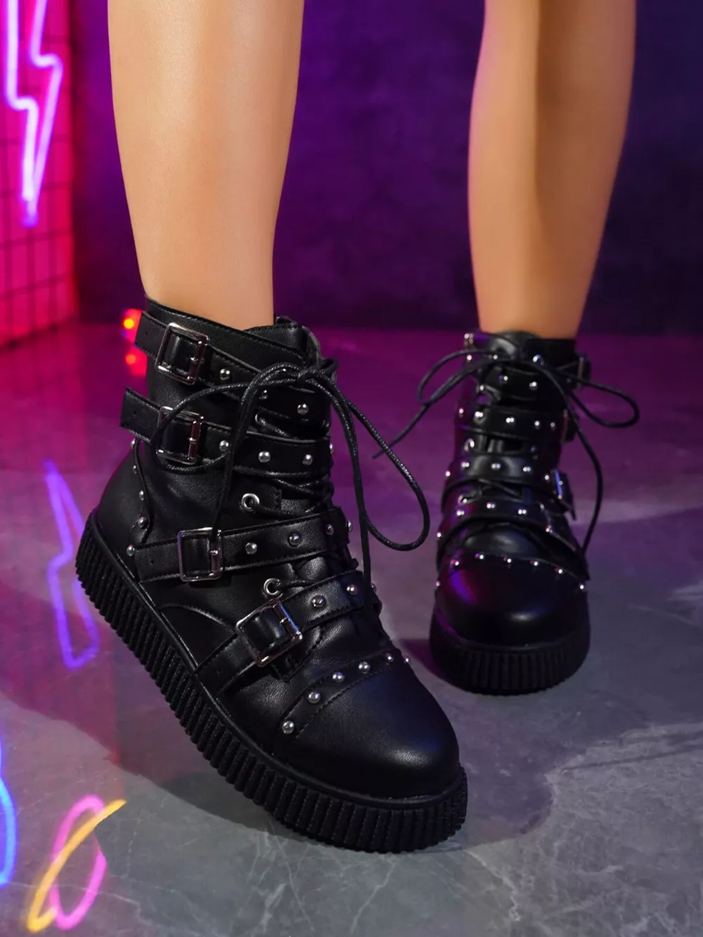 Round Toe Platform Boots, image 2