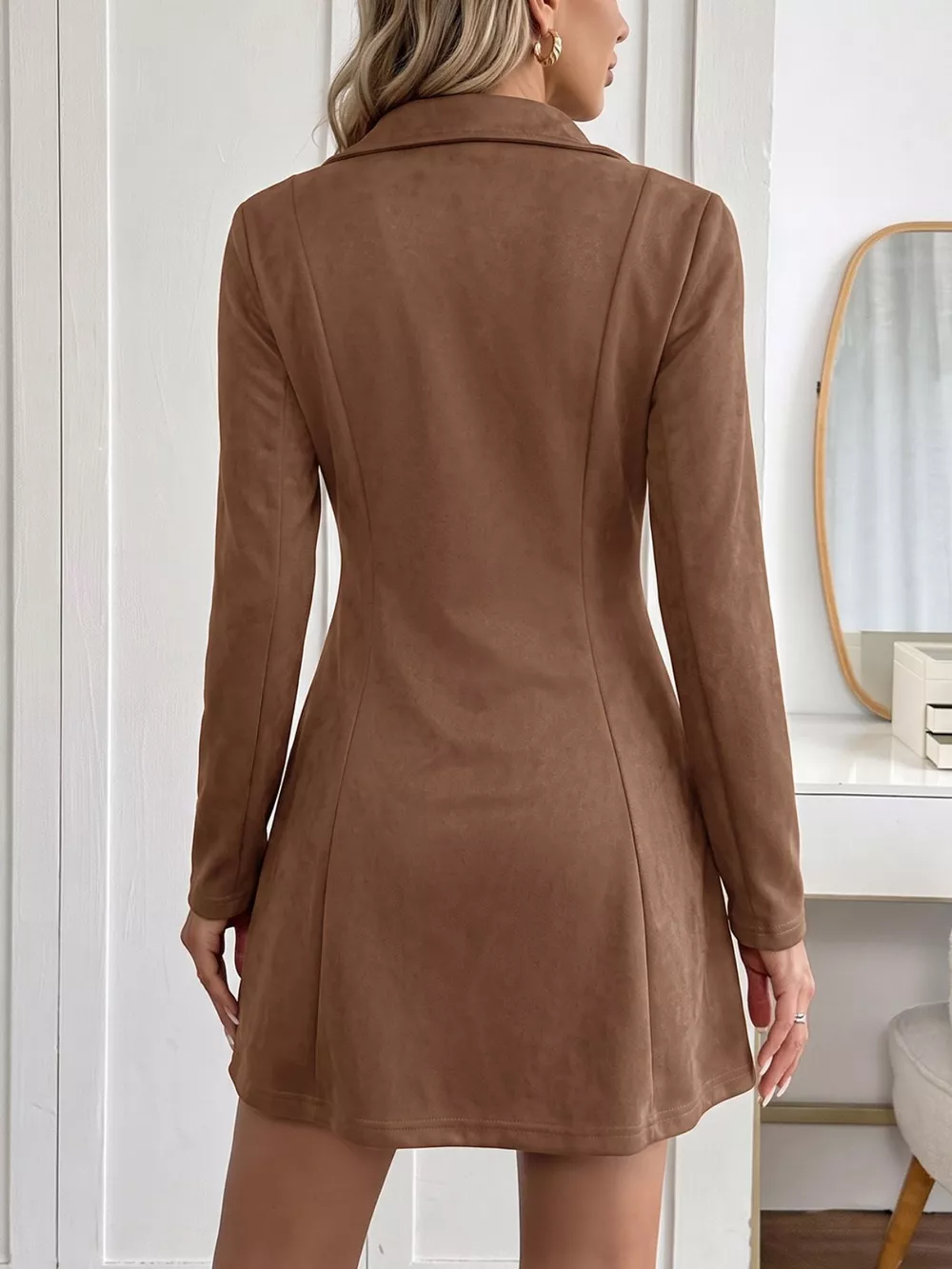 Johnny Collar Long Sleeve Dress, image 3