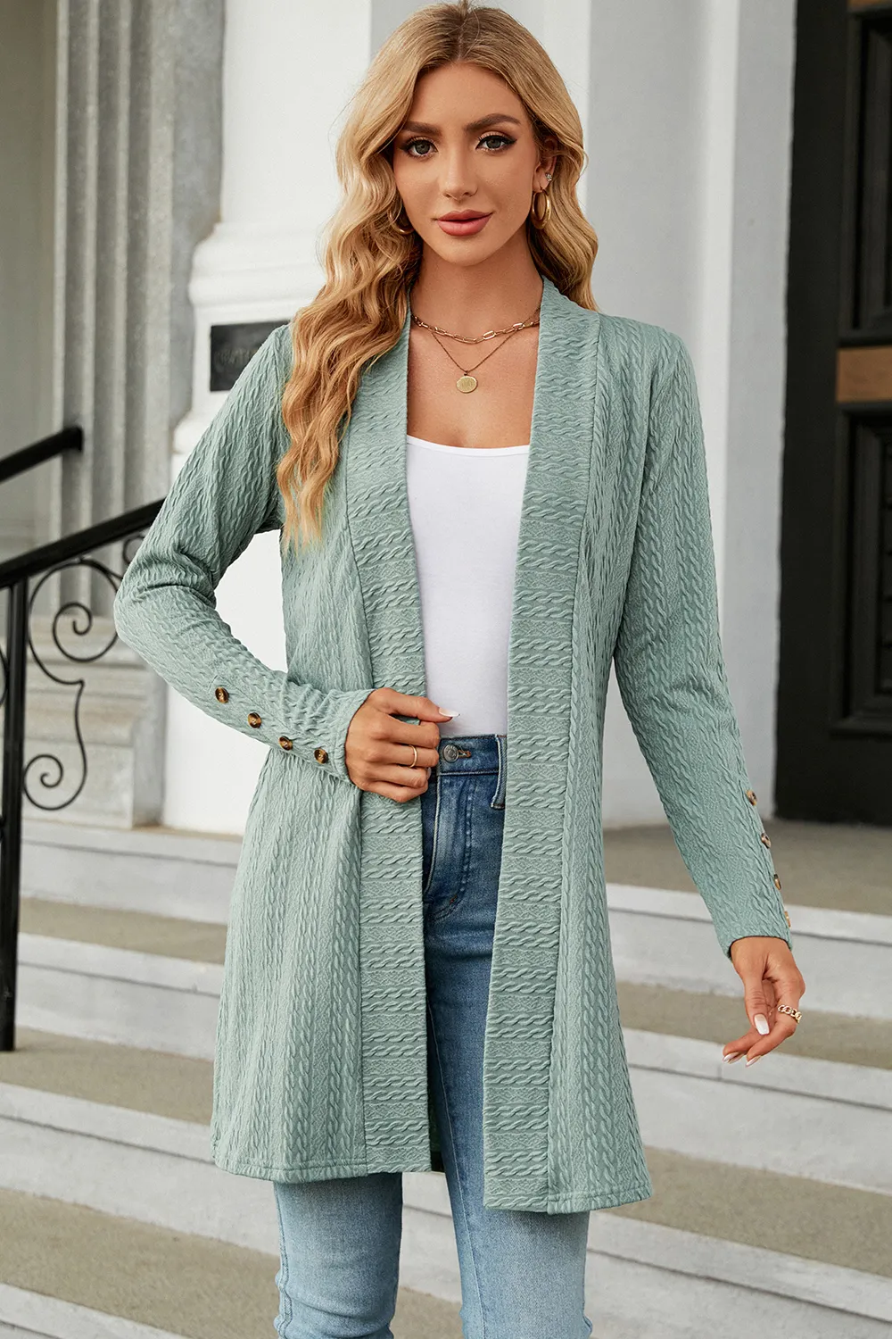 Open Front Long Sleeve Cardigan, image 27