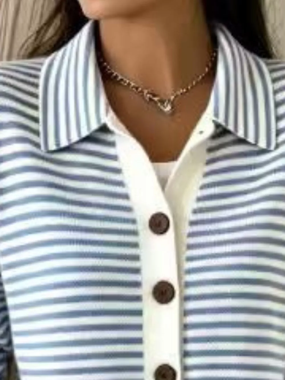 Full Size Striped Button-Down Knit Cardigan Plus Size, image 17