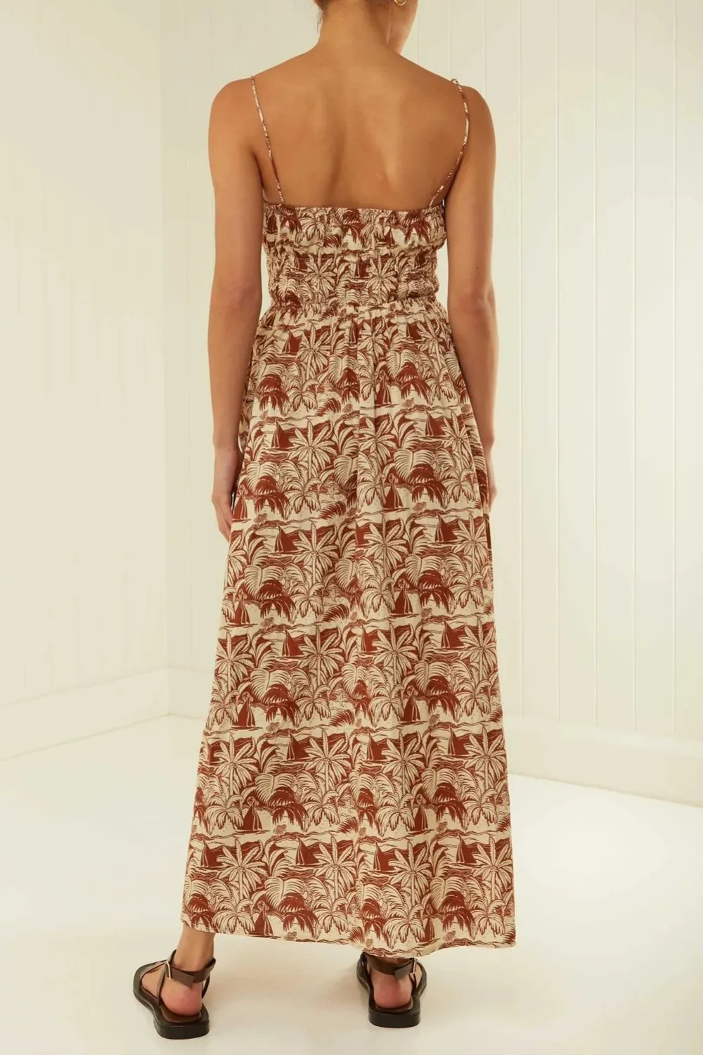 Printed Square Neck Cami Dress, image 3