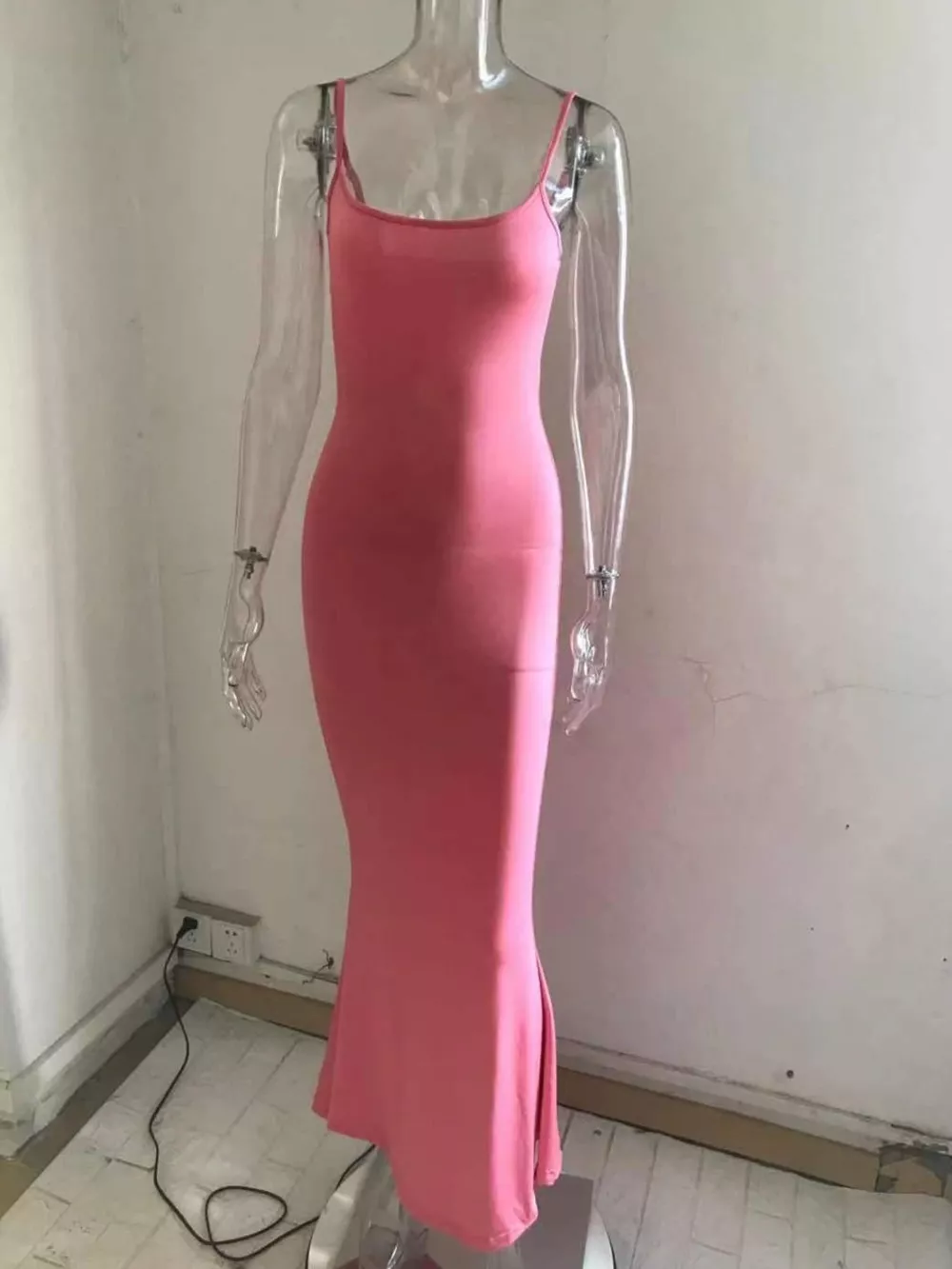 Spaghetti Strap Bodycon Maxi Dress, image 5