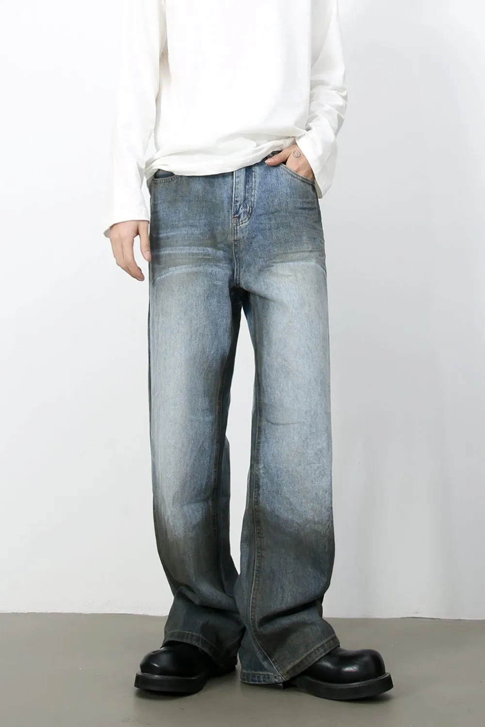 Men's Loose Jeans with Pockets