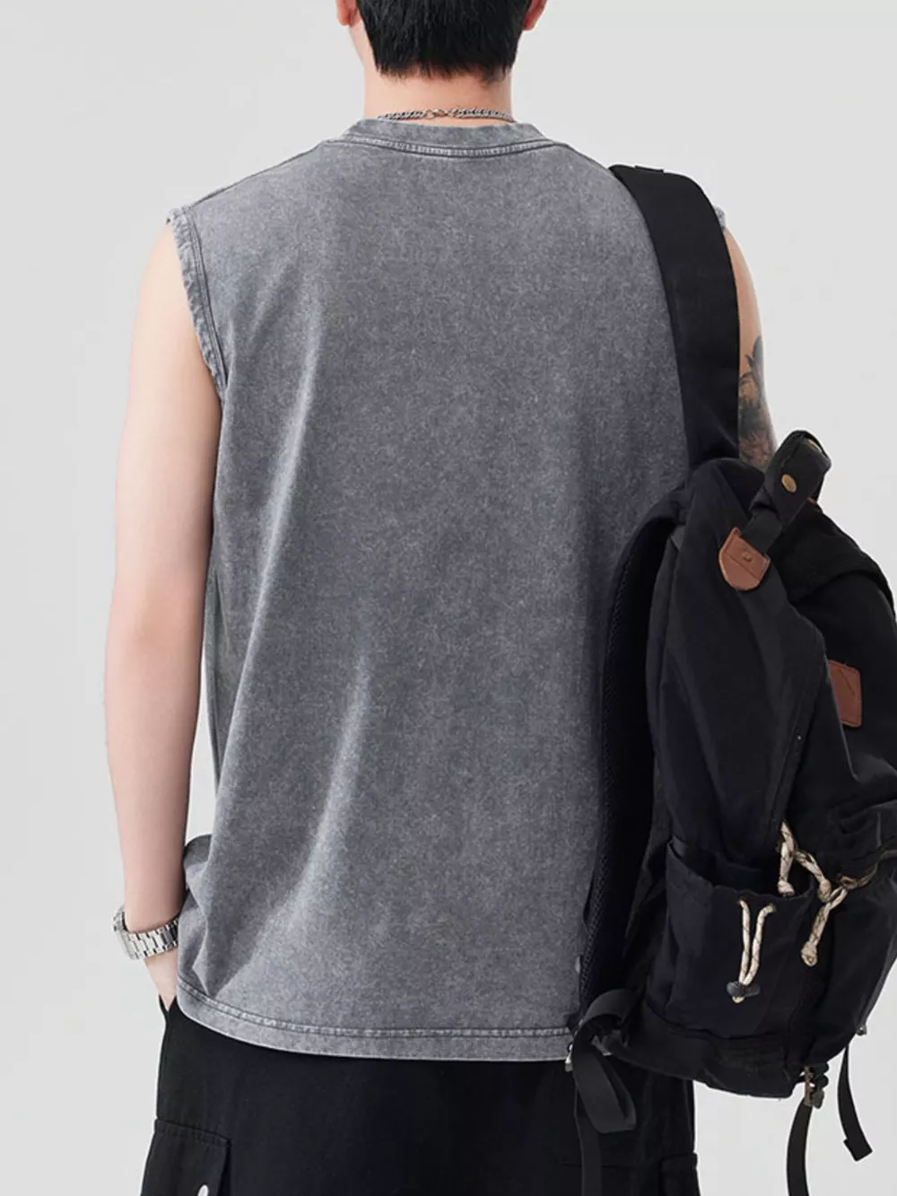 Men's Graphic Round Neck Tank, image 8