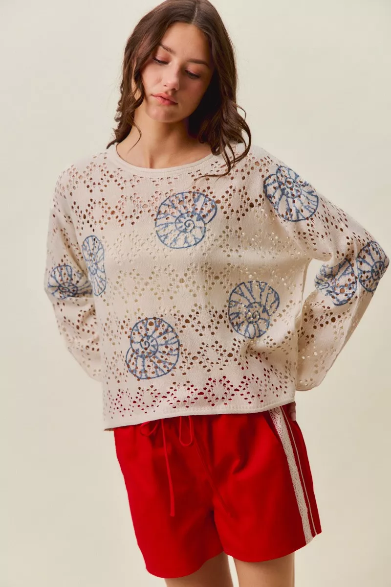 Seashell Lightweight Sweater Top