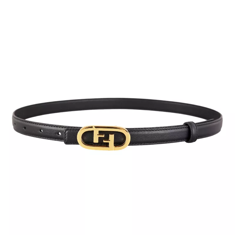 Leather Belt with Golden Buckle, image 5