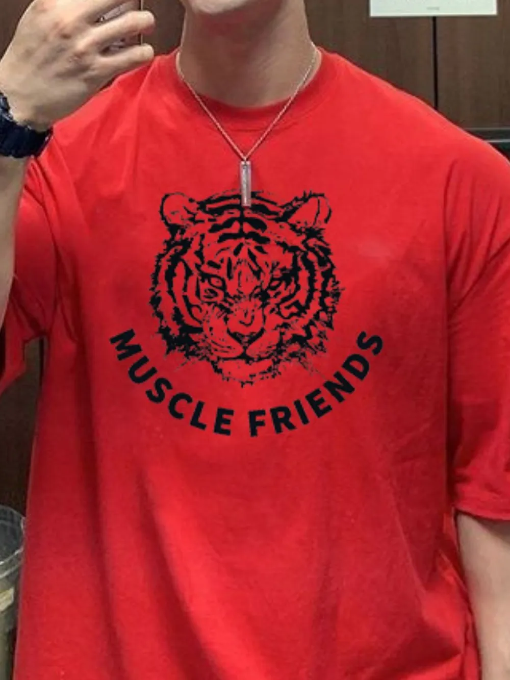Men's Plus Size Graphic Round Neck Short Sleeve T-Shirt, image 5