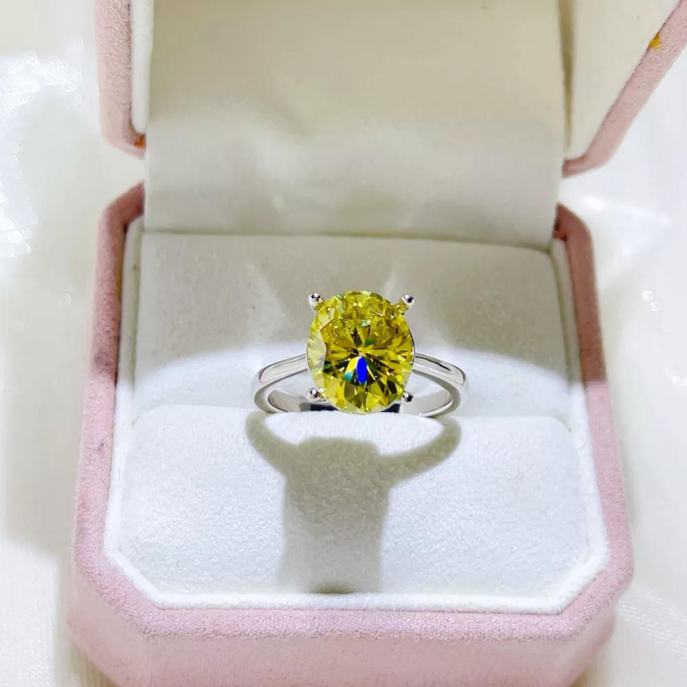 5 Carat 925 Sterling Silver Moissanite Ring, image 3