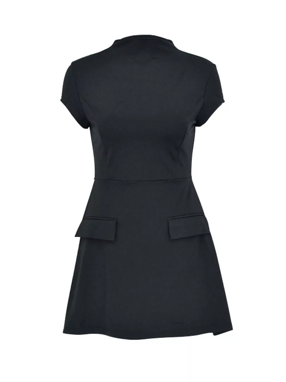 Mock Neck A-Line Mini Dress, image 9