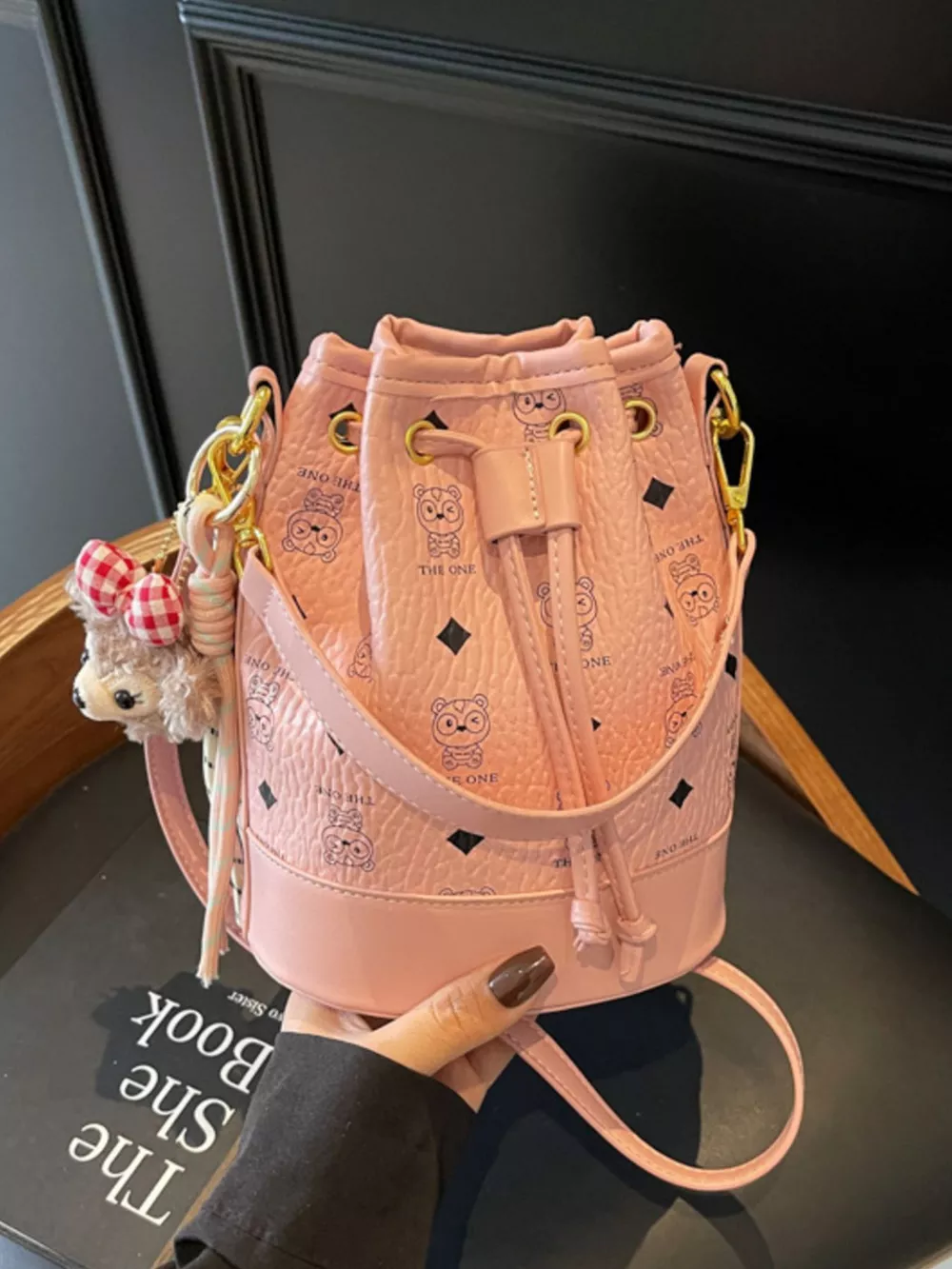 Drawstring Bucket Crossbody Bag, image 2