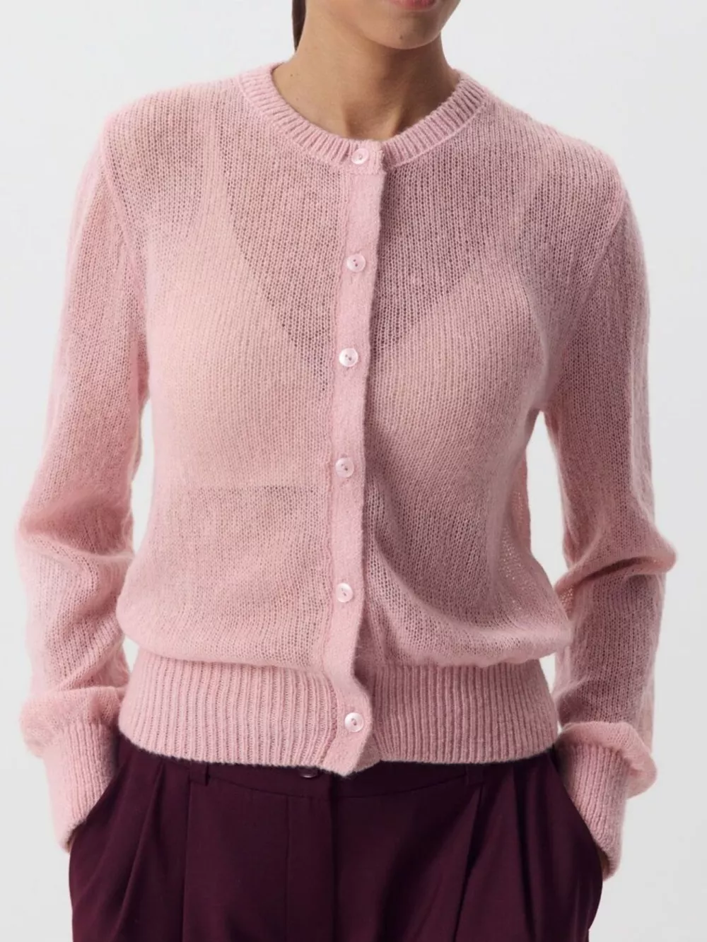 Button Up Long Sleeve Cardigan, image 2