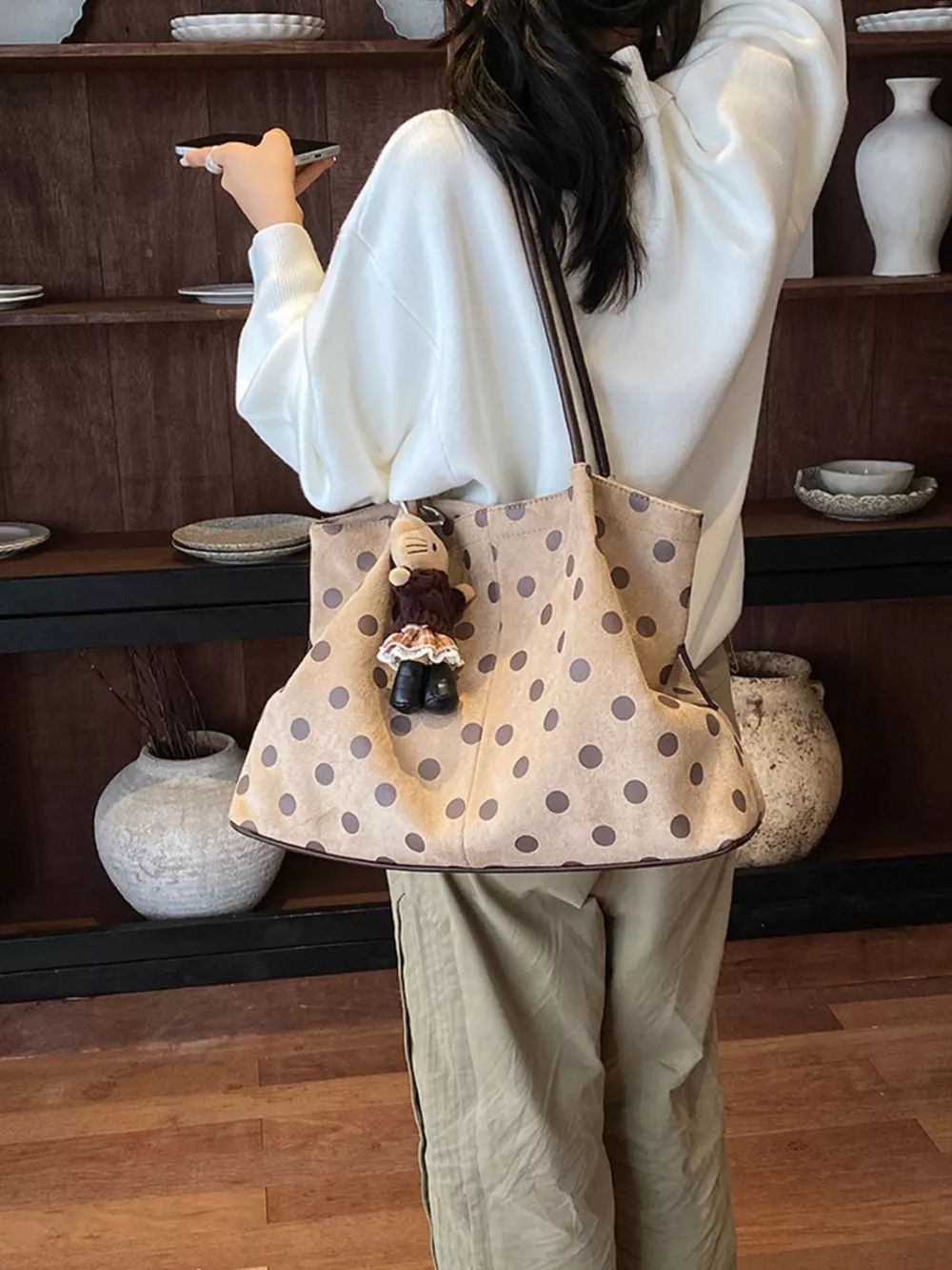 Polka Dot Shoulder Bag, image 6