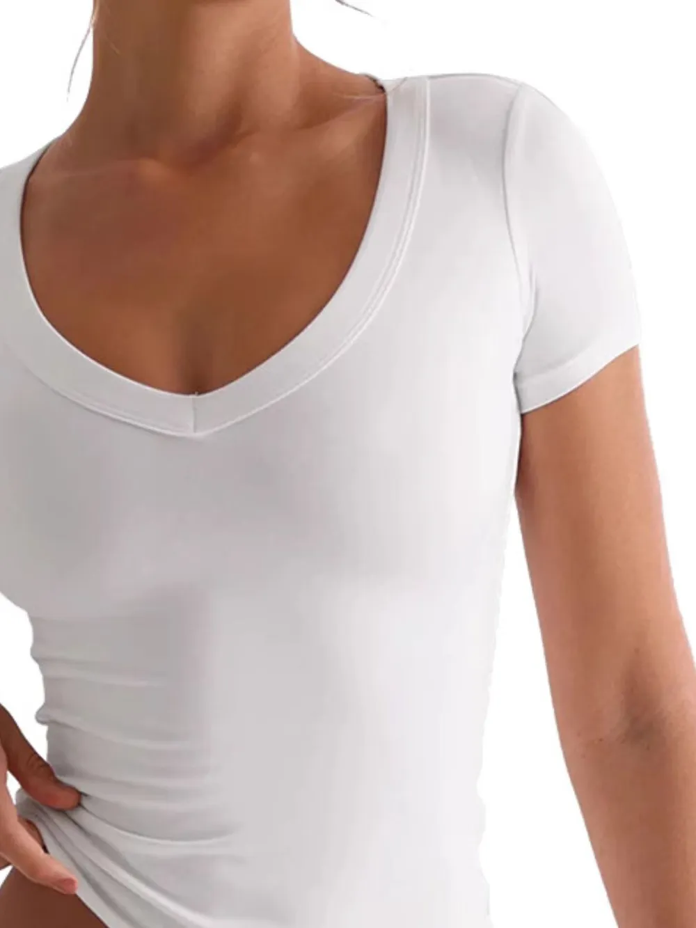 Scoop Neck Short Sleeve T-Shirt, image 12
