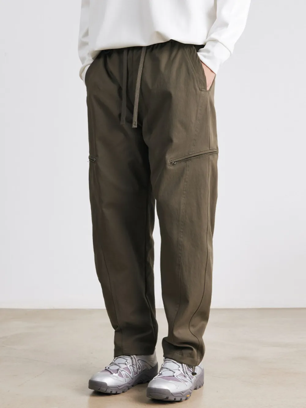 Men's Drawstring Wide Leg Pants, image 2