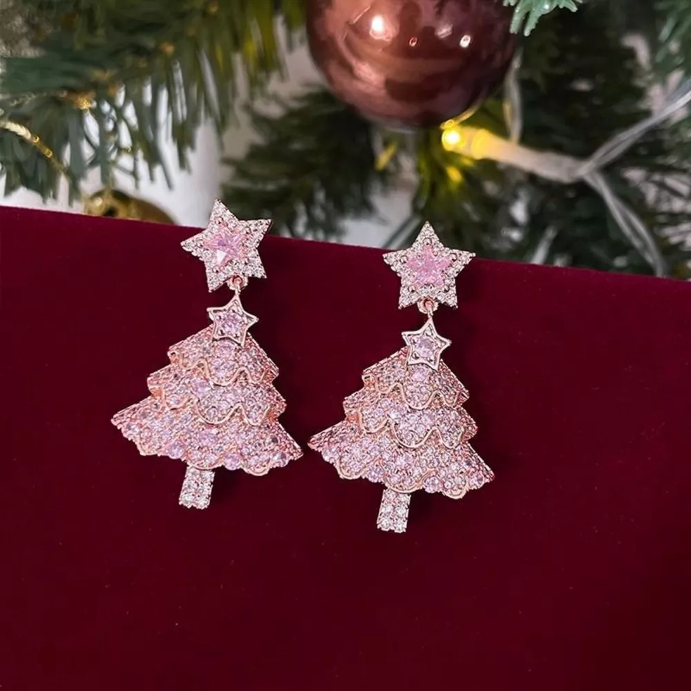 Christmas Tree Dangle Earrings, image 3