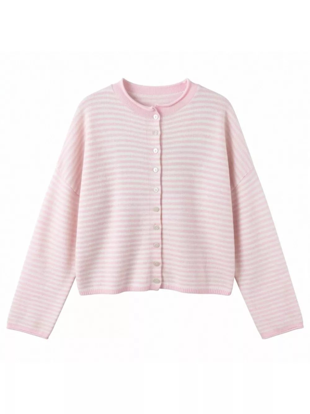 Button-Down Striped Knit Cardigan, image 18