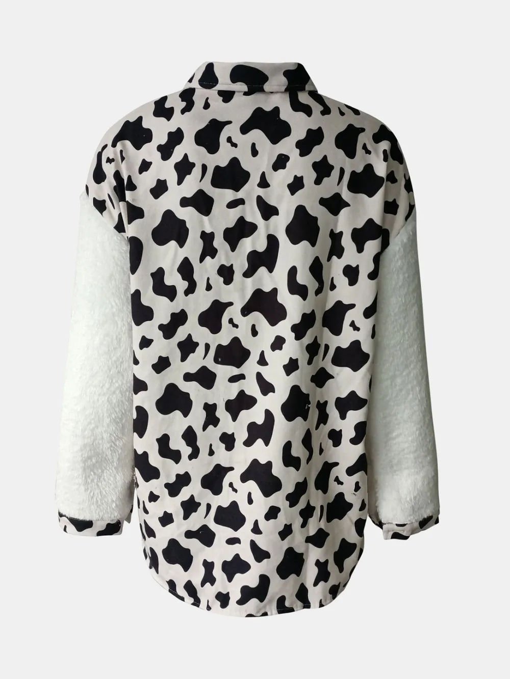 Fuzzy Button Up Long Sleeve Jacket, image 12