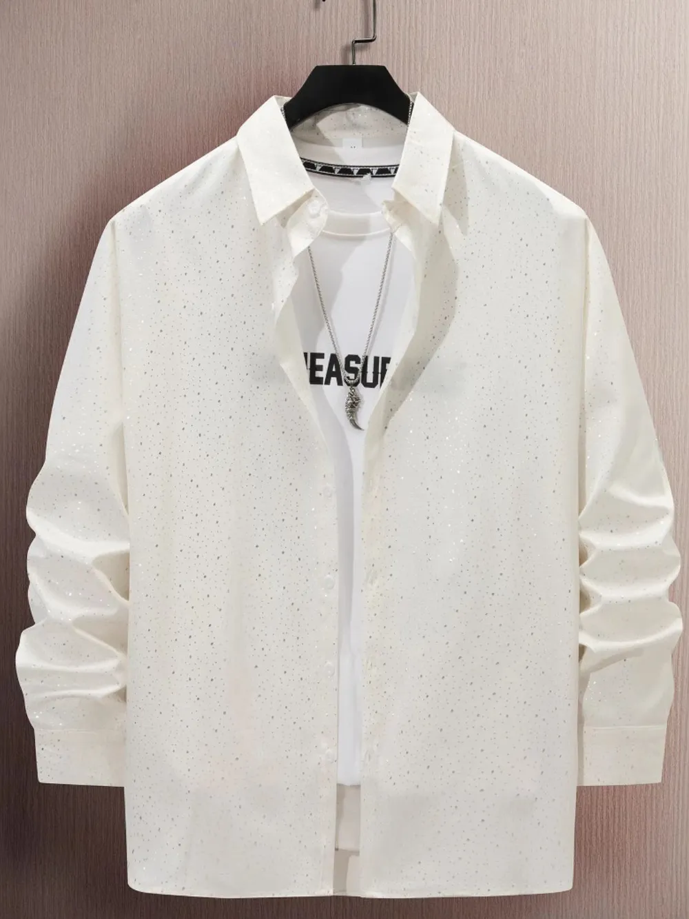 Men's Full Size Button Up Long Sleeve Shirt Plus Size, image 4