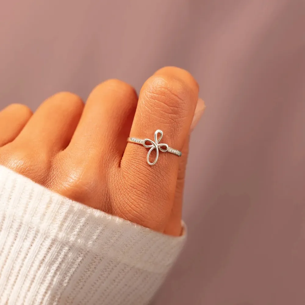 925 Sterling Silver Geometric Ring, image 3
