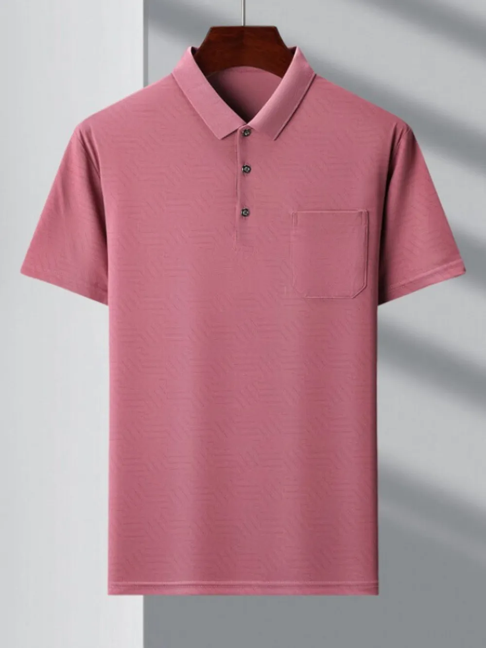Men's Plus Size Collared Neck Short Sleeve Polo