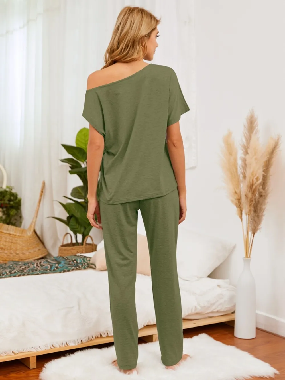 Boat Neck Top and Pants Lounge Set, image 12