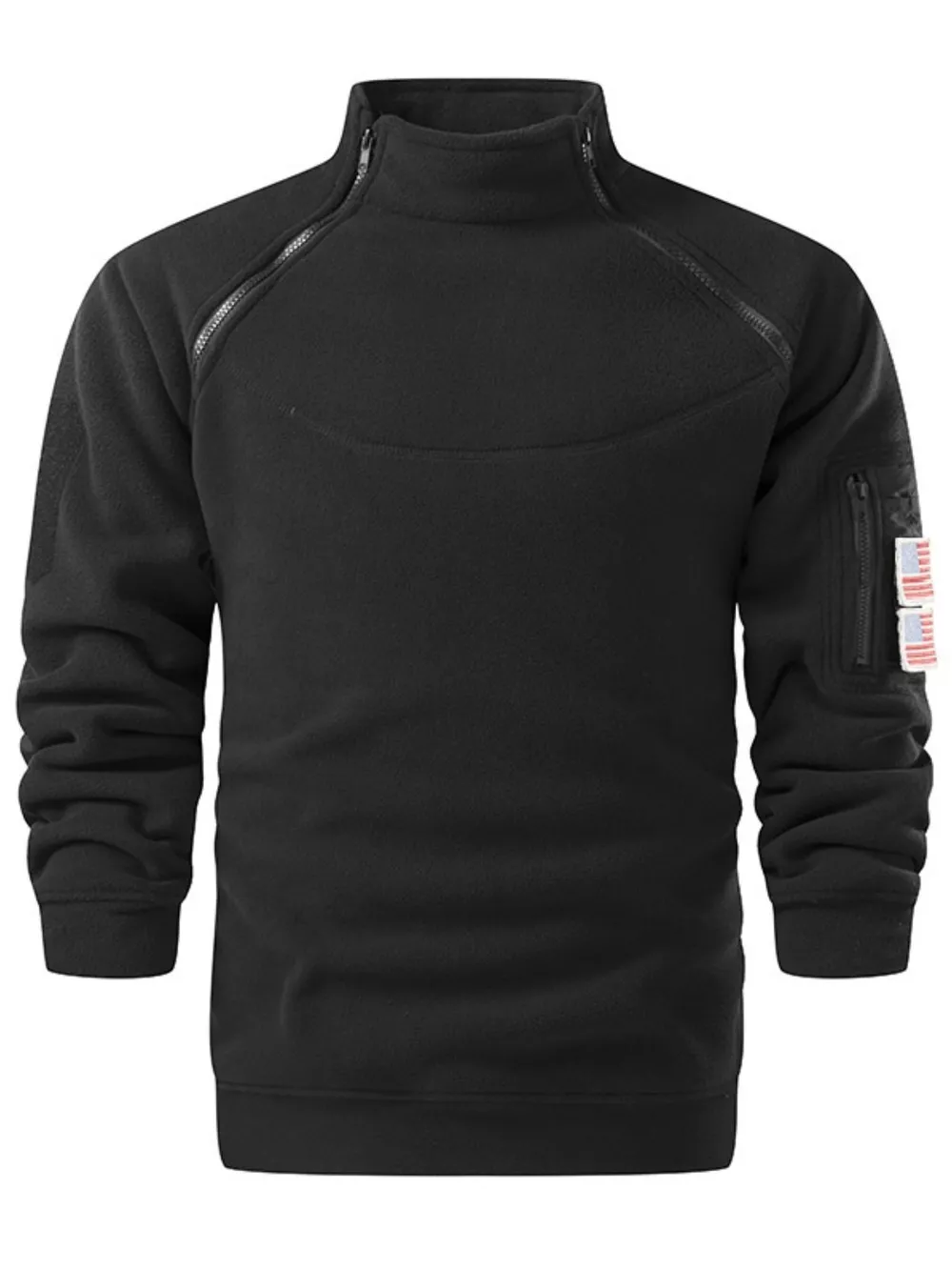 Men's Plus Size Fleece Lined Long Sleeve Sweatshirt