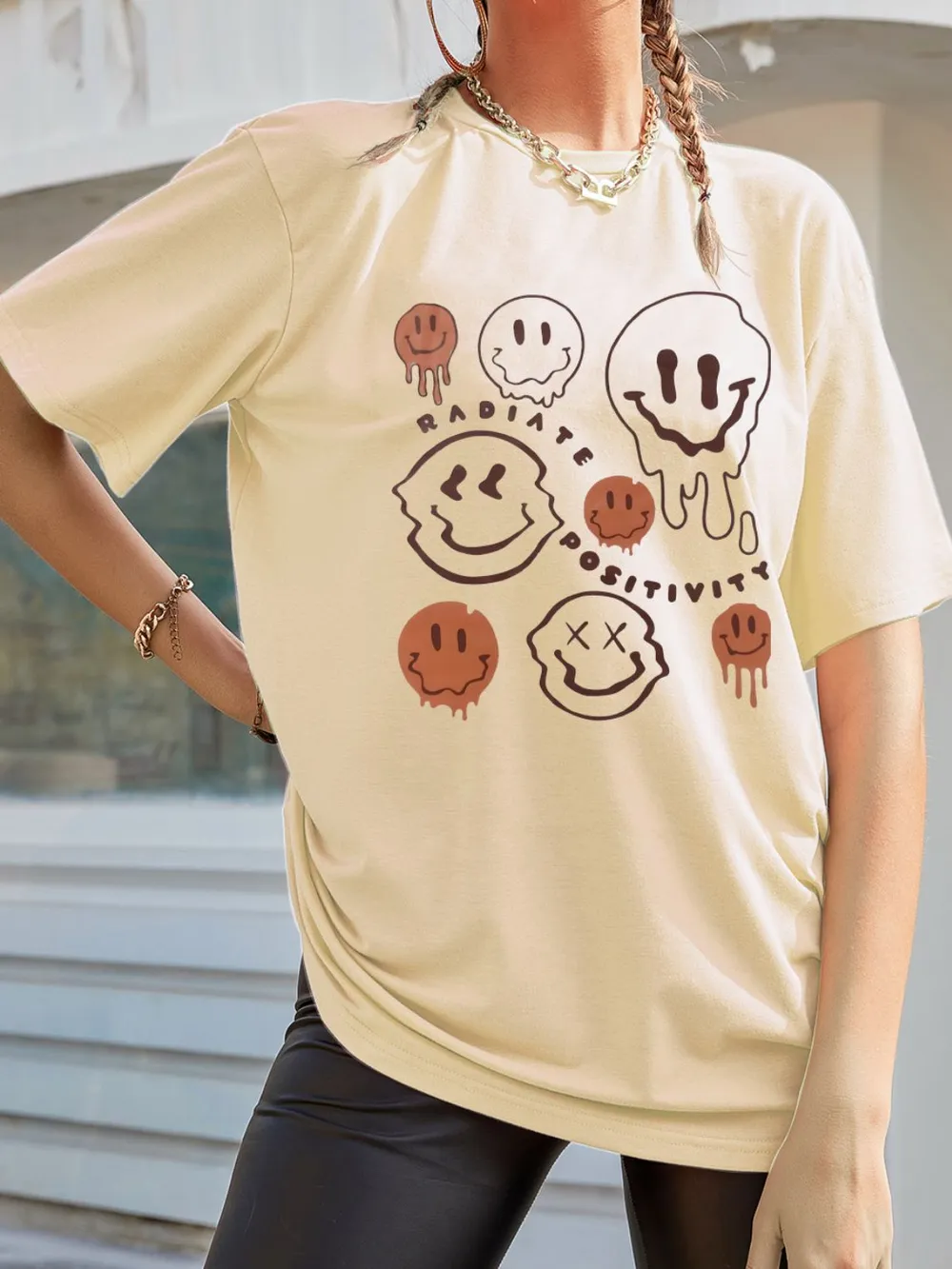 Graphic Round Neck Half Sleeve T-Shirt, image 3
