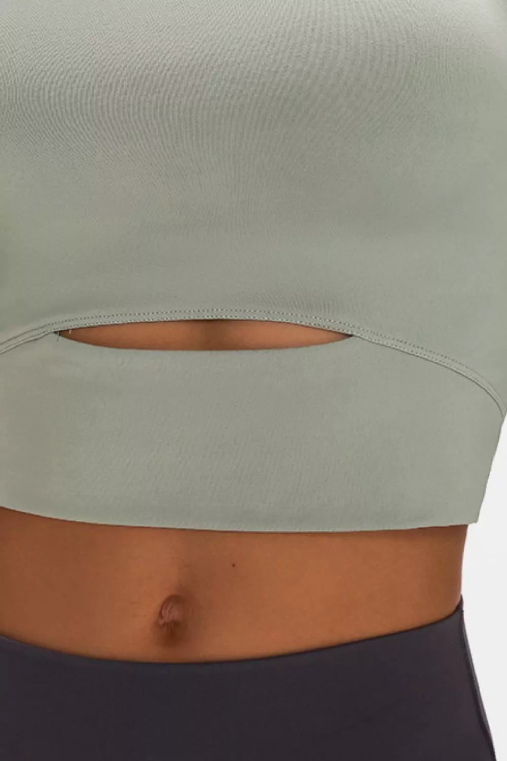 Long Sleeve Cropped Top With Sports Strap, image 8
