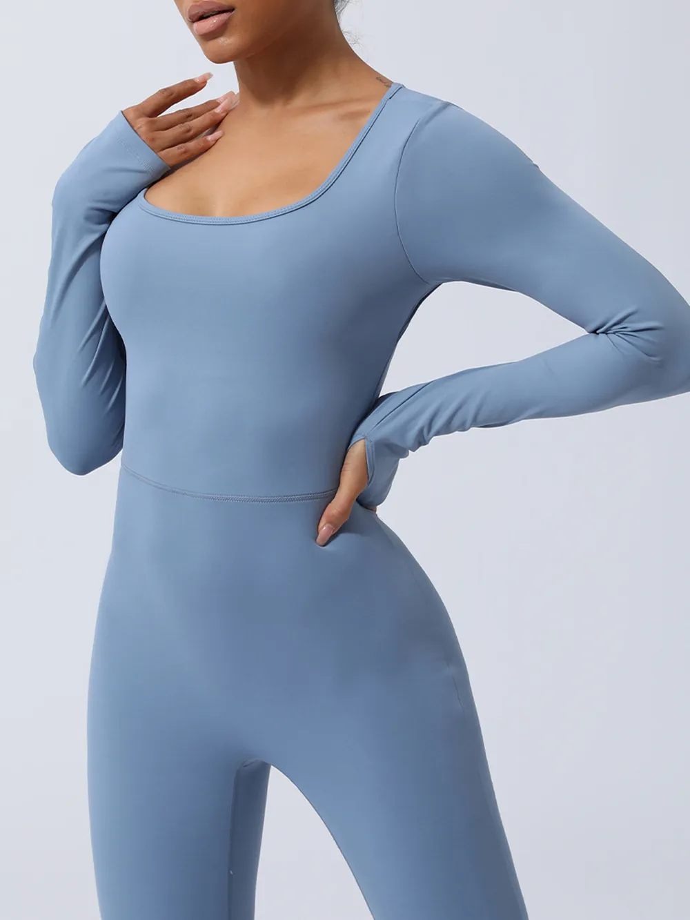 Twisted Backless Long Sleeve Jumpsuit, image 10