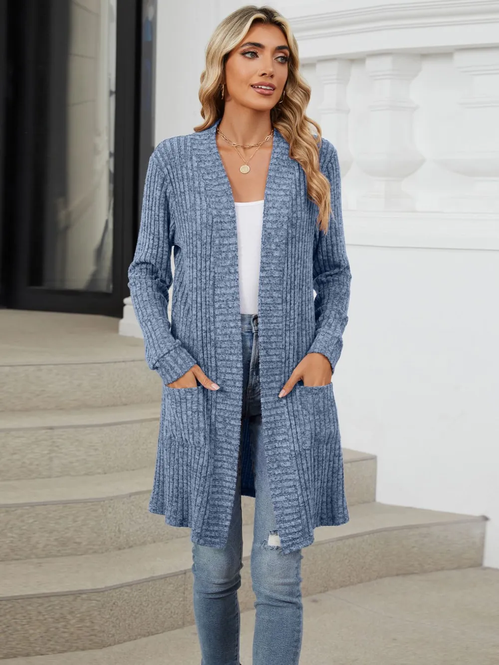 Open Front Long Sleeve Cardigan, image 9
