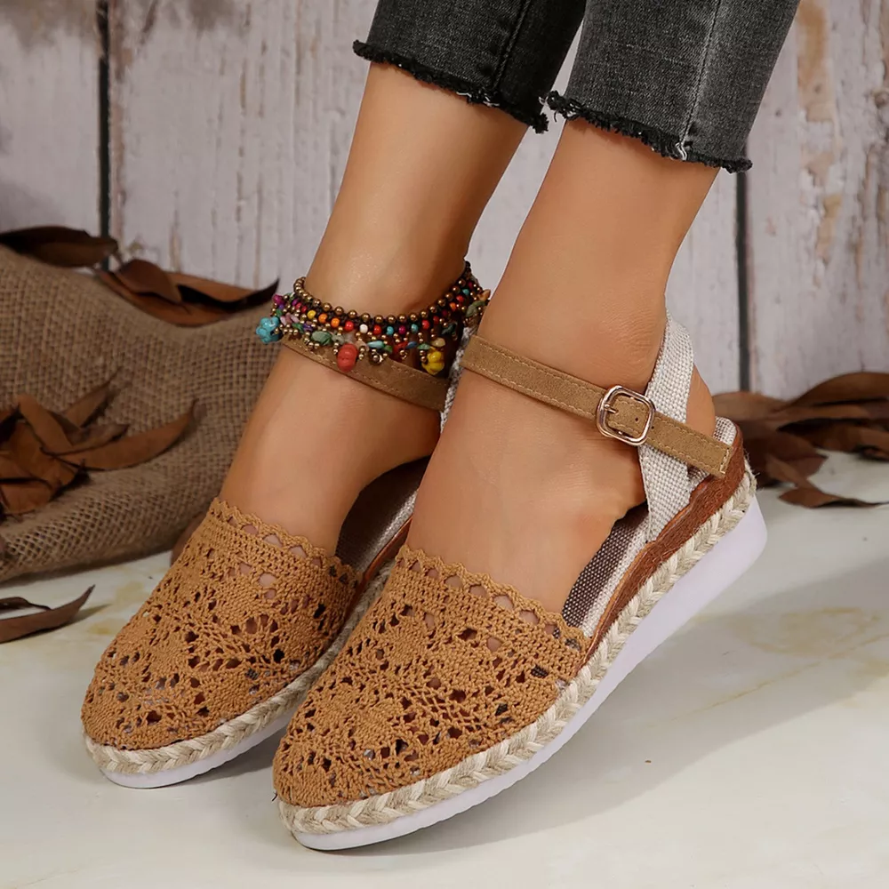 Floral Ankle Strap Espadrille Sandals, image 7