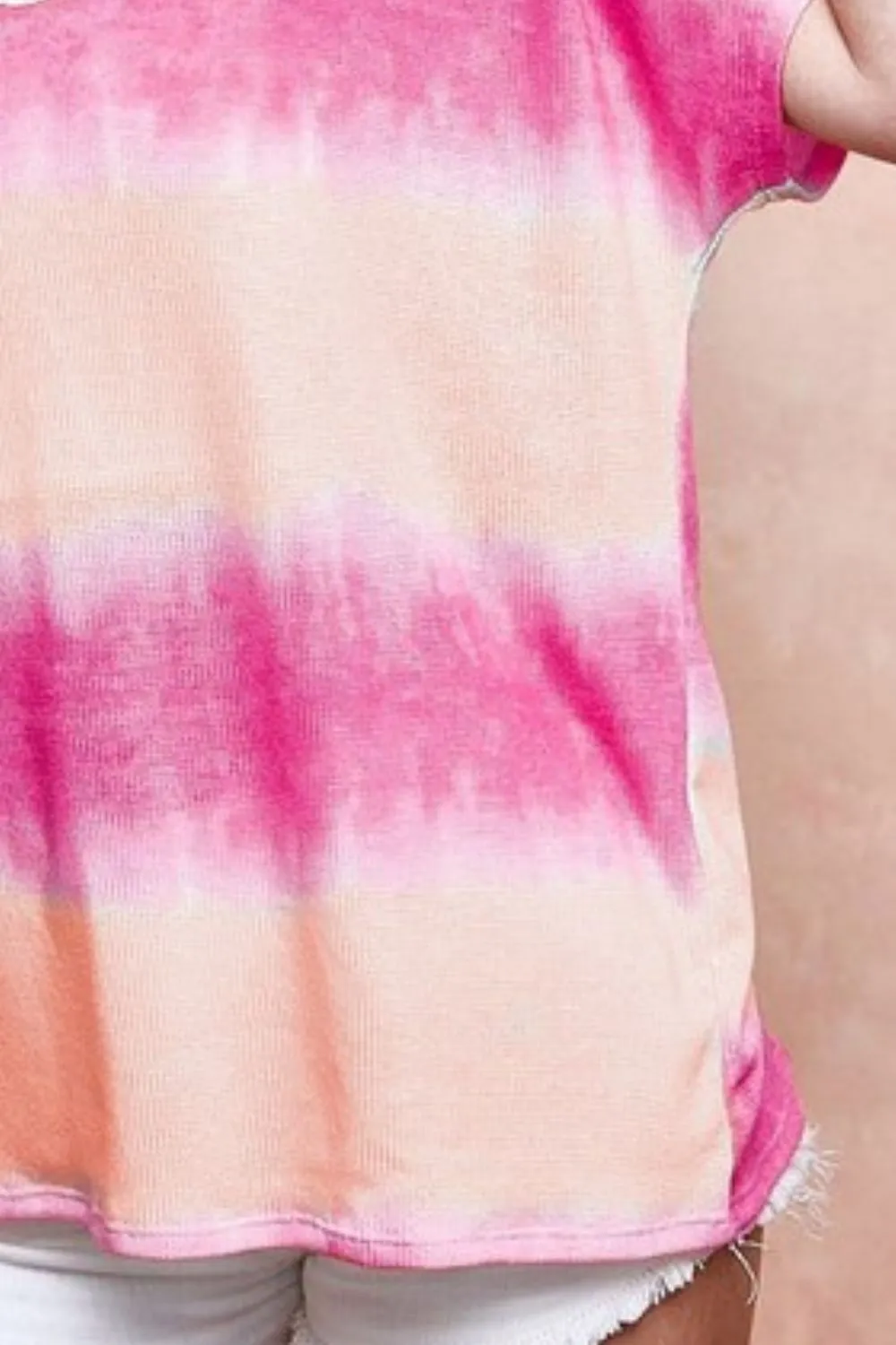 Tiedye Printed Hacci Knit Top, image 3