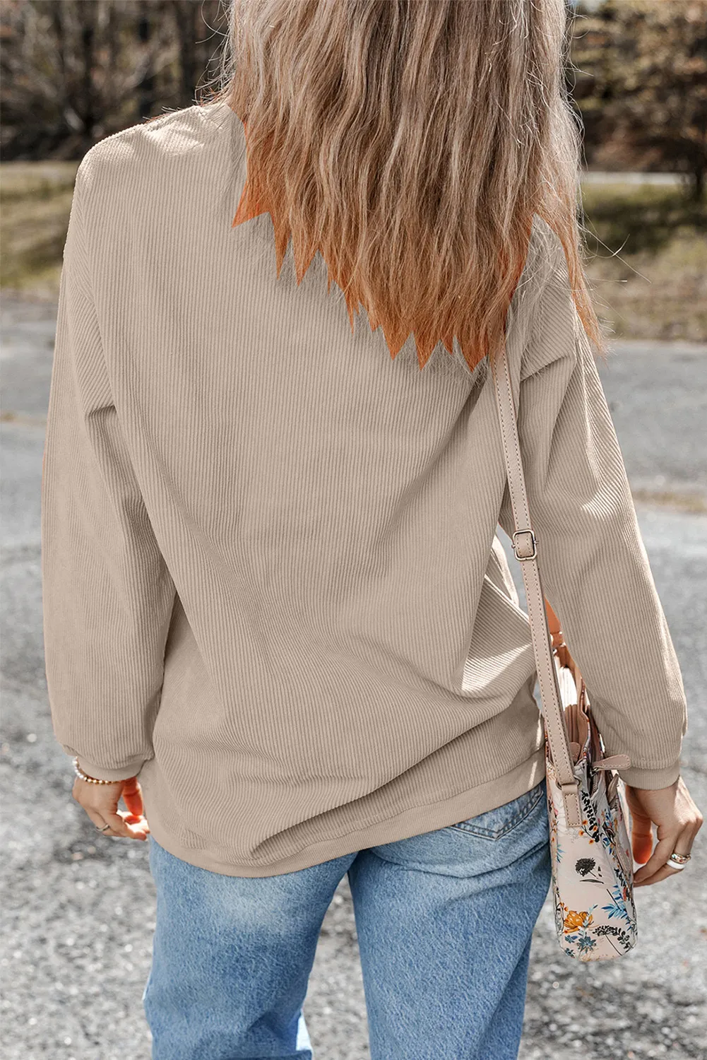 Full Size Sequin Boots Round Neck Long Sleeve Sweatshirt, image 4