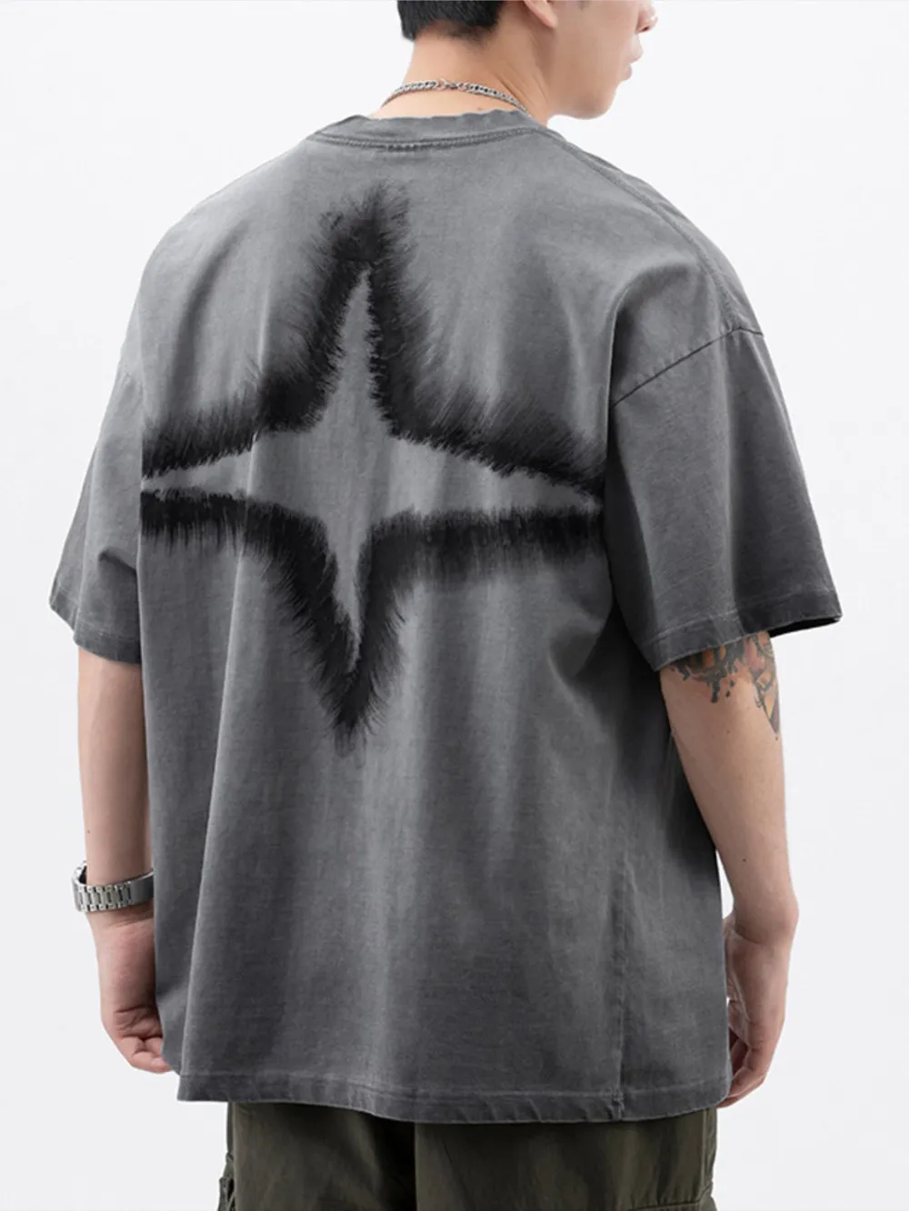 Men's Plus Size Round Neck Short Sleeve T-Shirt, image 5