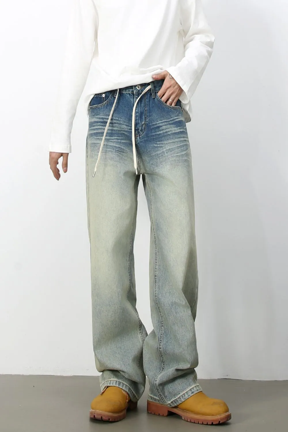 Men's Loose Fit Jeans with Pockets, image 4