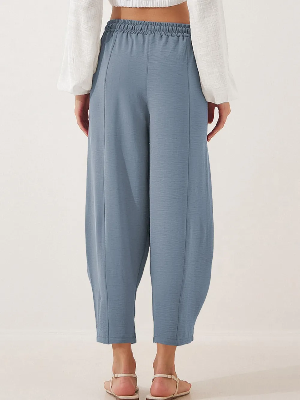 Full Size Drawstring Cropped Jogger Pants Plus Size, image 2