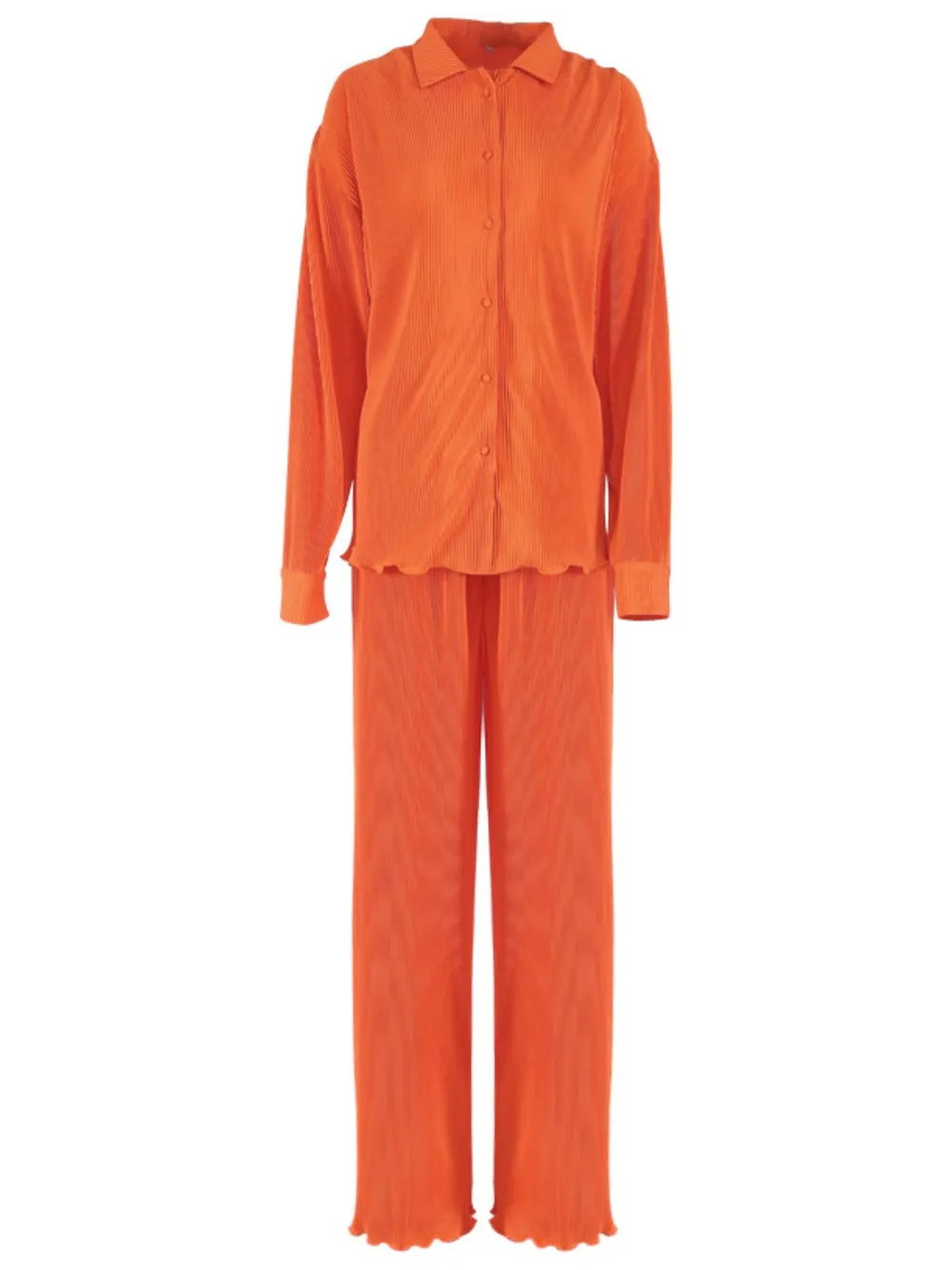 Button Up Long Sleeve Top and Pants Set, image 6