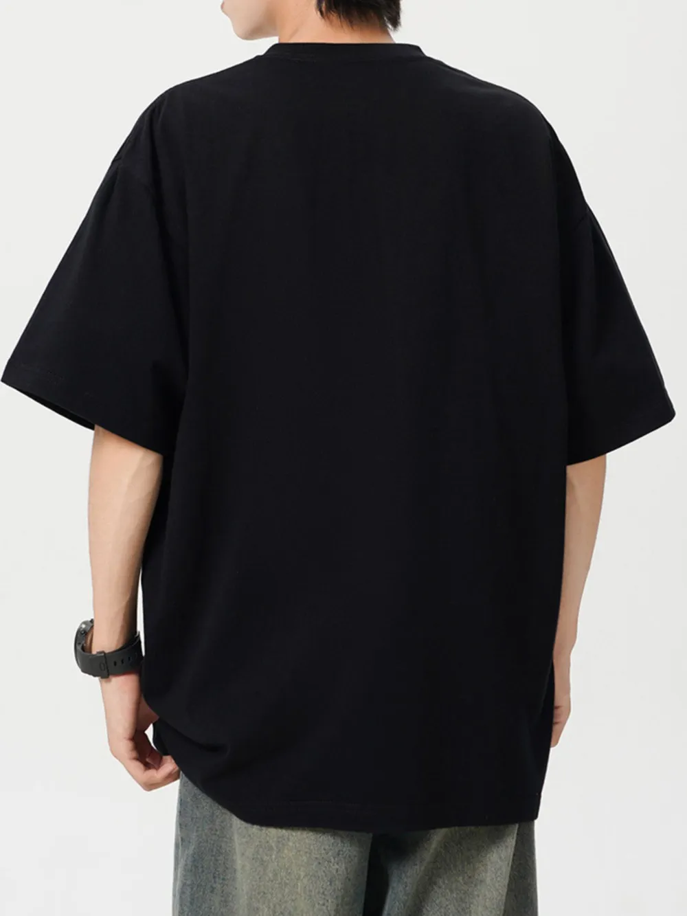 Men's Plus Size Oversized Crew Neck Short Sleeve T-Shirt, image 3