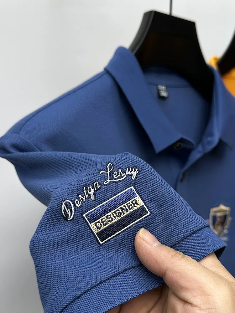 Men's Plus Size Button Detail Short Sleeve Polo, image 5